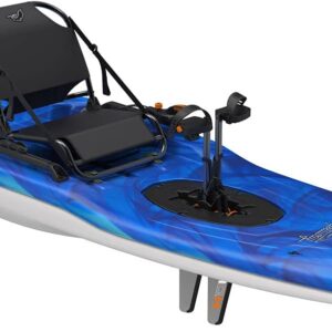 Pelican - Getaway 110 HDII Recreational Kayak- Sit-on-Top - Lightweight and Stable one Person Kayak Vapor Deep Blue-White- 11 ft