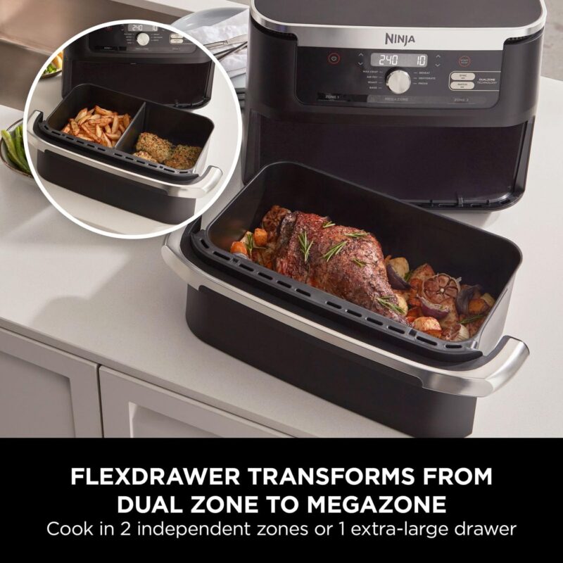 Ninja AF300UK Dual Zone Air Fryer - 7.6L, 2 Drawers, 6-in-1 Cooking, Energy Efficient, Oil-Free, Non-Stick, Dishwasher Safe, Black/Silver - Image 53