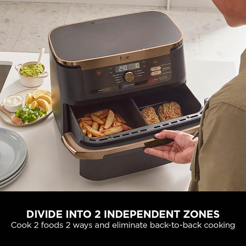 Ninja AF300UK Dual Zone Air Fryer - 7.6L, 2 Drawers, 6-in-1 Cooking, Energy Efficient, Oil-Free, Non-Stick, Dishwasher Safe, Black/Silver - Image 67